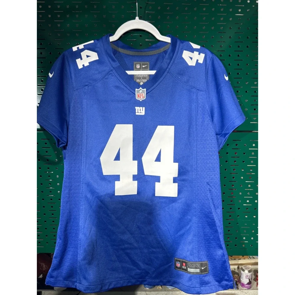 Nike NFL New York Giants Skattebo 44 Jersey Womens Large Blue Football Fan Gear